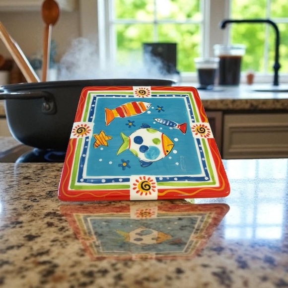 HAUSENWARE Ceramic Art Tile Trivet - Excellent Condition! - Picture 2 of 9